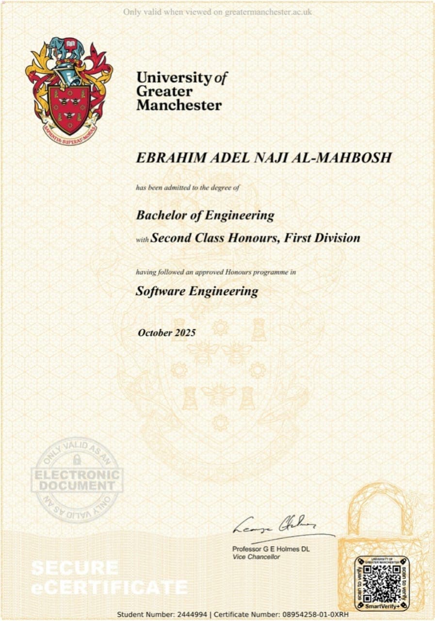 Bachelor of Engineering Degree