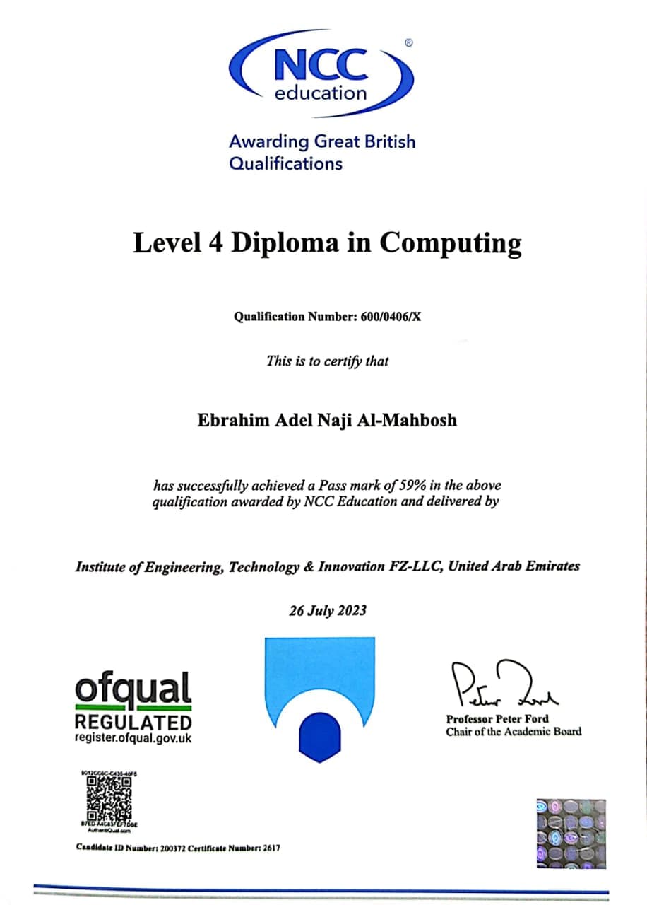 Level 4 Diploma in Computing