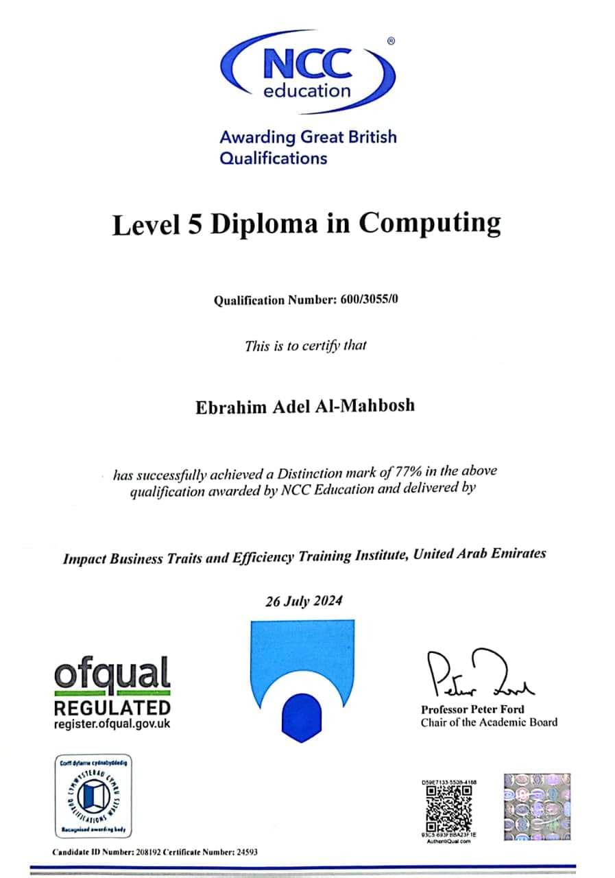Level 5 Diploma in Computing