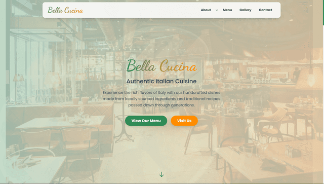 Restaurant Showcase Website